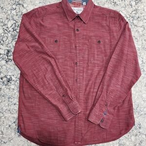 High Quality Robert Graham Men's Large Heather Red Button Down